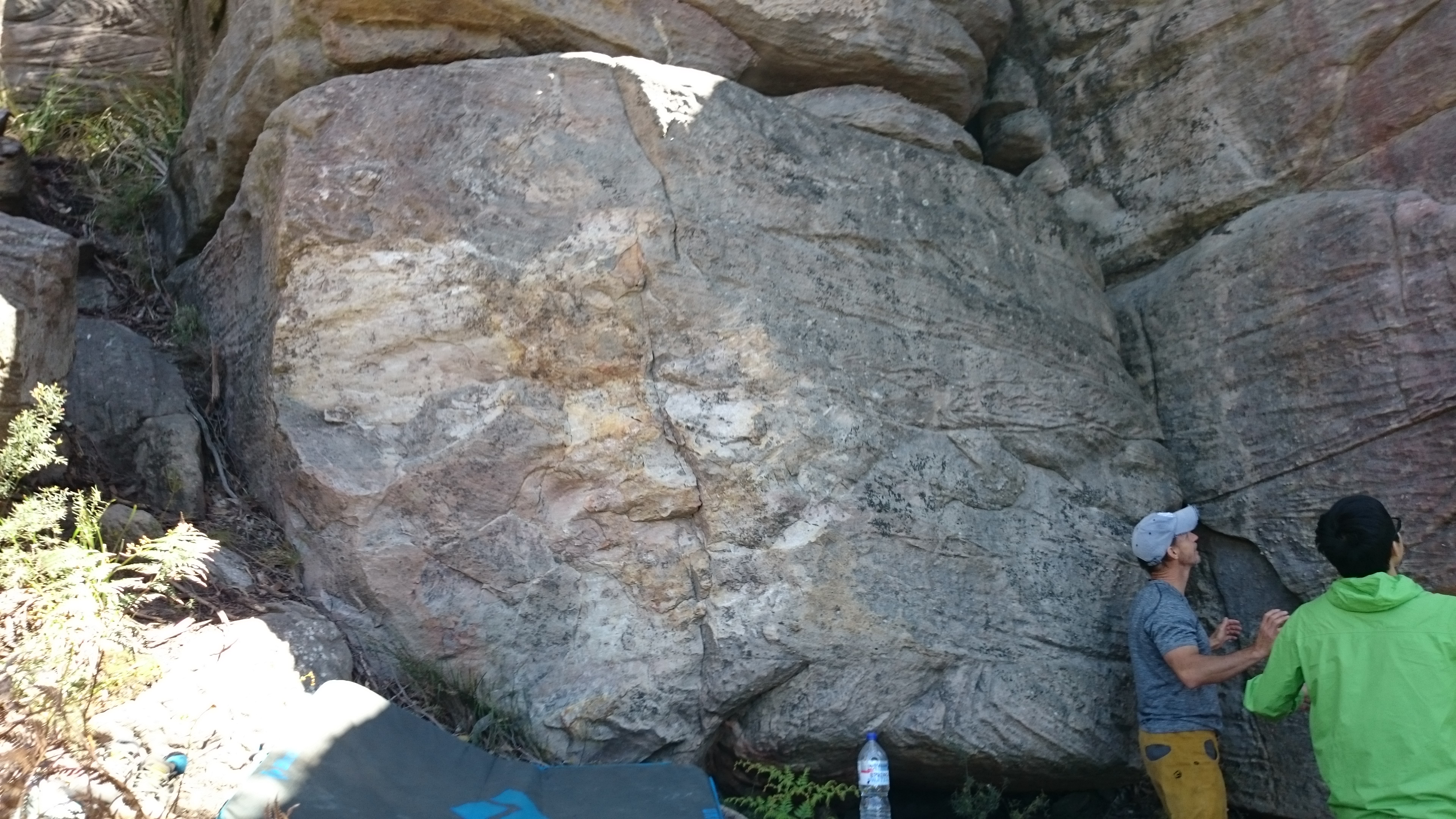 A rock, featuring Craig and Andy